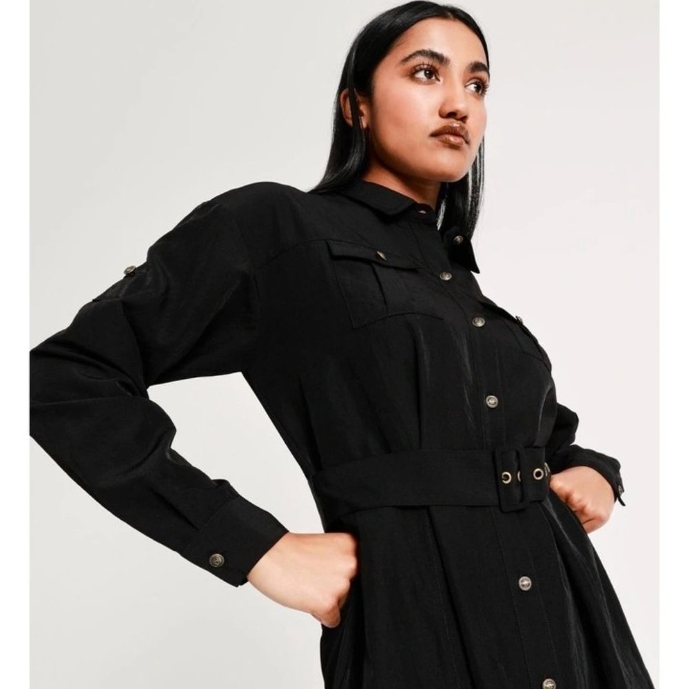 Karl Lagerfeld Paris- Utility Dress /Khaki Army Trench Dress size 8